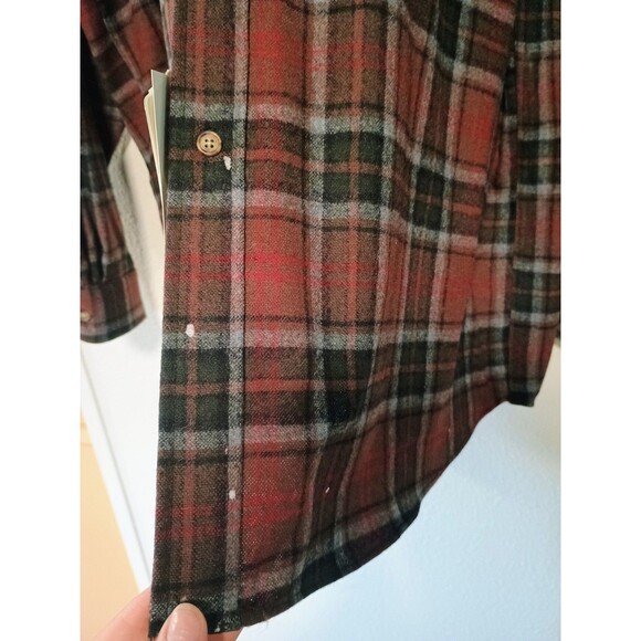 Pendleton Wool Shirt XXL Washable Plaid NWT Read – Moth Holes / For Repair - Picture 3 of 6